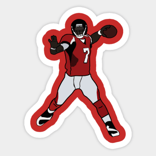 Michael Vick Throwback Atlanta Falcons NFL Sticker